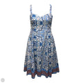 Dress Casual Midi By Avec Les Filles In Blue & Cream, Size: 12