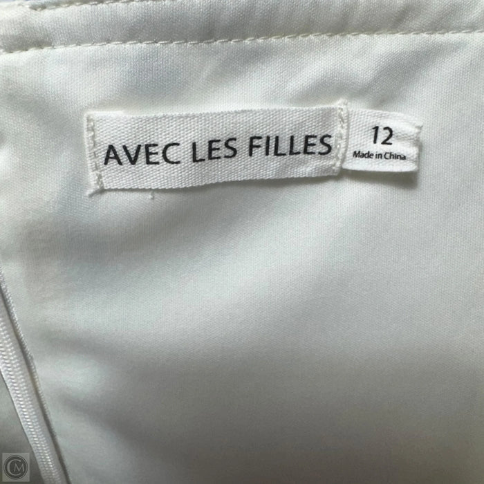 Dress Casual Midi By Avec Les Filles In Blue & Cream, Size: 12