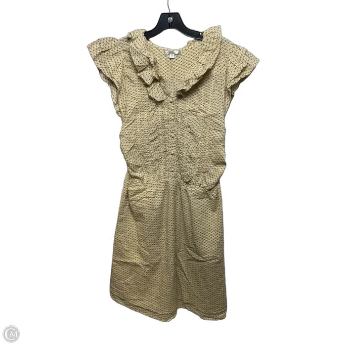 Dress Casual Midi By Blue Tassel In Brown & Cream, Size: M