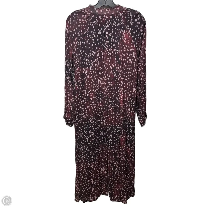 Dress Casual Midi By Cloth & Stone In Maroon, Size: L