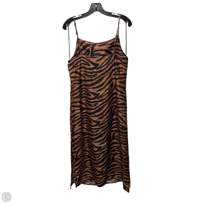Dress Casual Midi By Gianni Bini In Zebra Print, Size: L
