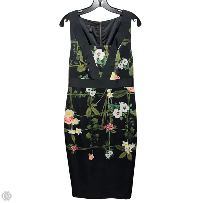 Dress Casual Midi By Ted Baker In Floral Print, Size: M