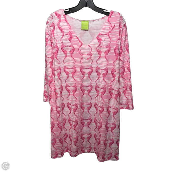 Dress Casual Short By Addie Addison In Seahorse Print, Size: L