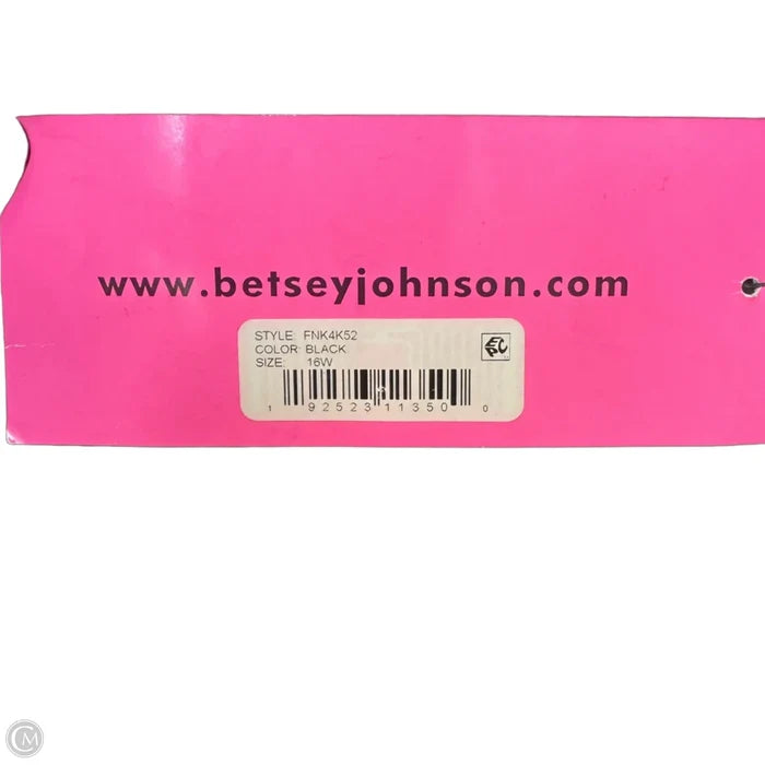 Dress Casual Short By Betsey Johnson In Black, Size: 16