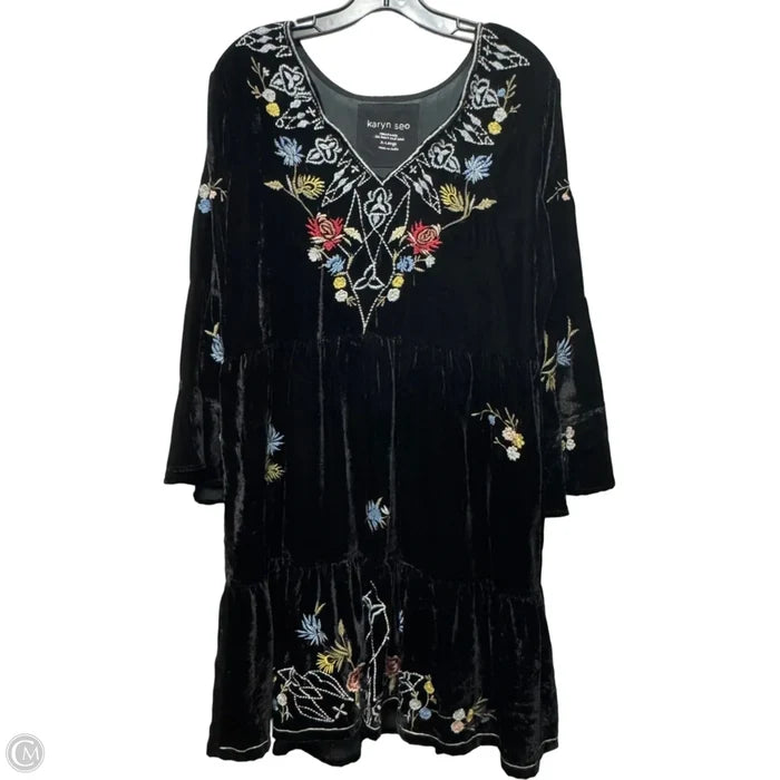 Dress Casual Short By Karyn Seo In Floral Print, Size: Xl
