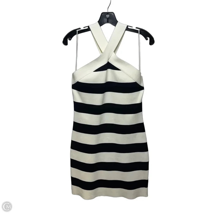 Dress Short Sleeveless By Happily Grey In Black & Cream, Size: L