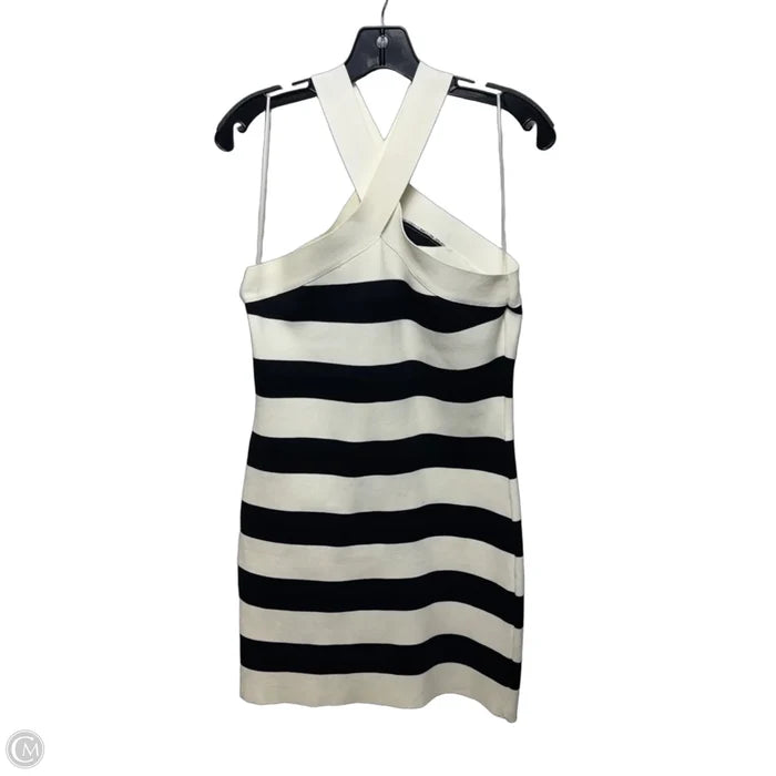 Dress Short Sleeveless By Happily Grey In Black & Cream, Size: L