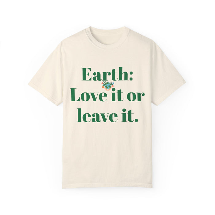Earth Love Unisex Garment-Dyed T-Shirt - Eco-Friendly Tee - EcoStuff