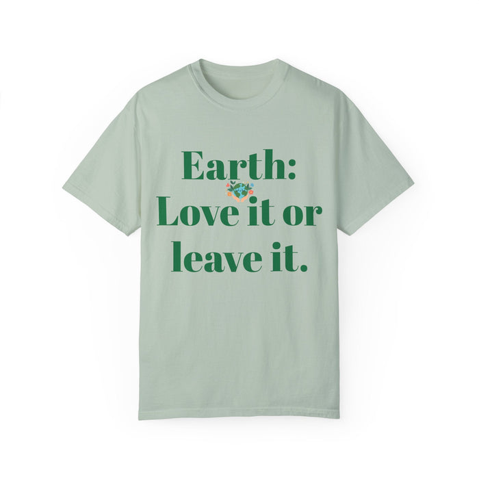 Earth Love Unisex Garment-Dyed T-Shirt - Eco-Friendly Tee - EcoStuff