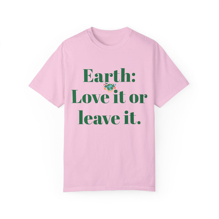 Earth Love Unisex Garment-Dyed T-Shirt - Eco-Friendly Tee - EcoStuff