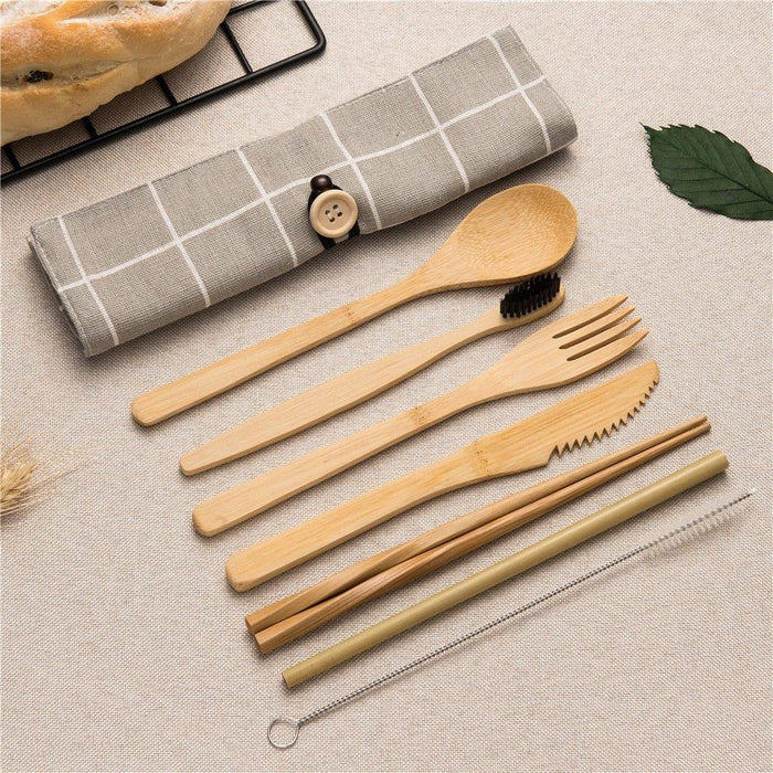 Eco-Friendly Bamboo Cutlery Set - EcoStuff