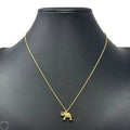 Elephant Pendant CZ 18K Gold Plated Necklace By Spartina