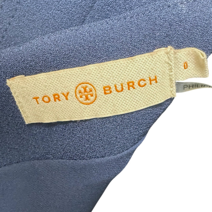 Embroidered Sophia Shift Dress Designer By Tory Burch In Navy, Size: 0