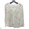 Embroidered Top Long Sleeve By Chicos In Cream, Size: 12