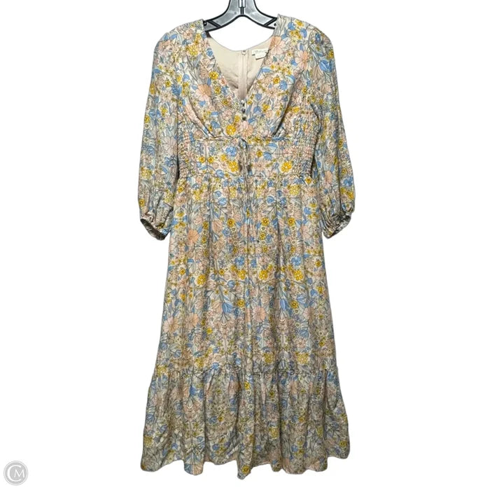 Esperanza Floral Midi Dress By Shoshanna In Floral Print, Size: 2
