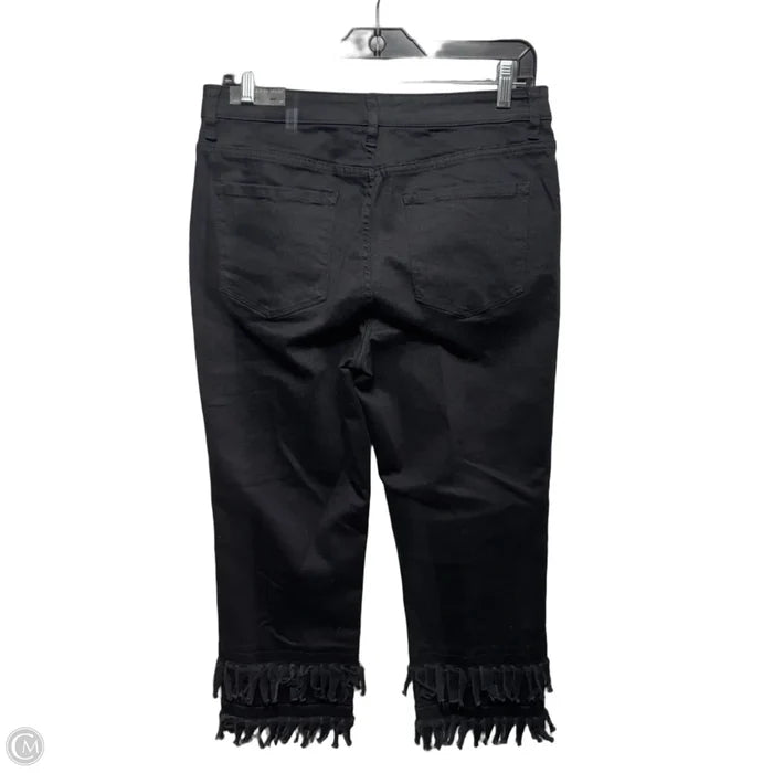 Essentials Fringe Jeans By John Mark In Black, Size: 8p