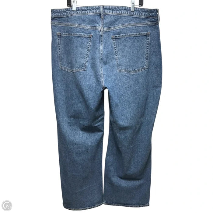 Extra High-Rise Curvy Sky-Hi Wide Leg Jeans By Old Navy In Blue Denim, Size: 18
