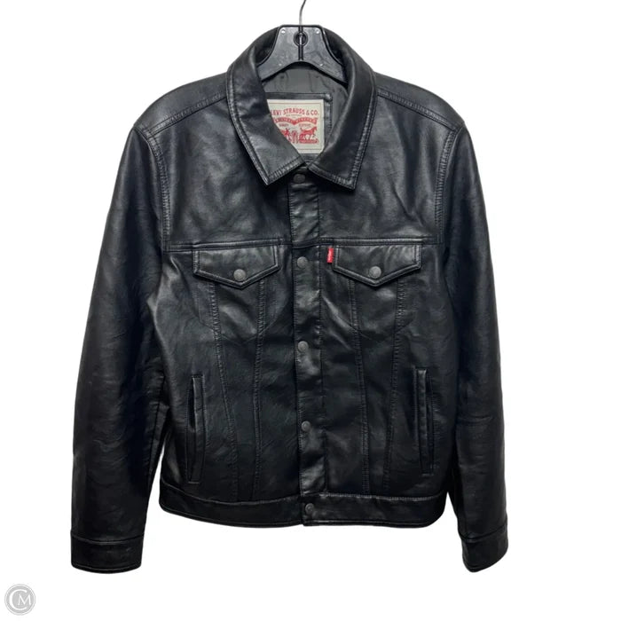 Faux Leather Jacket Other By Levis In Black, Size: S