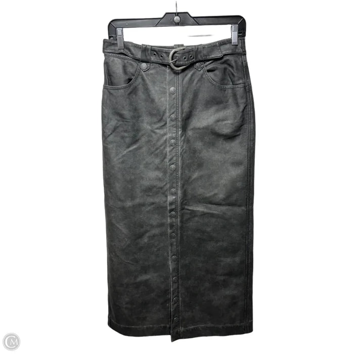 Faux Leather Skirt Maxi By We The Free In Grey, Size: 2