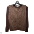 Faux Suede Sweater By Sioni In Brown, Size: S