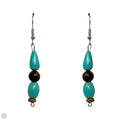 Faux Turquoise Bead Dangle Earrings
