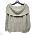 Foldover Sweater By Fashion On Earth In Grey, Size: L