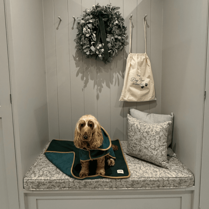 Forest Green Dog Mat - Microfibre Back