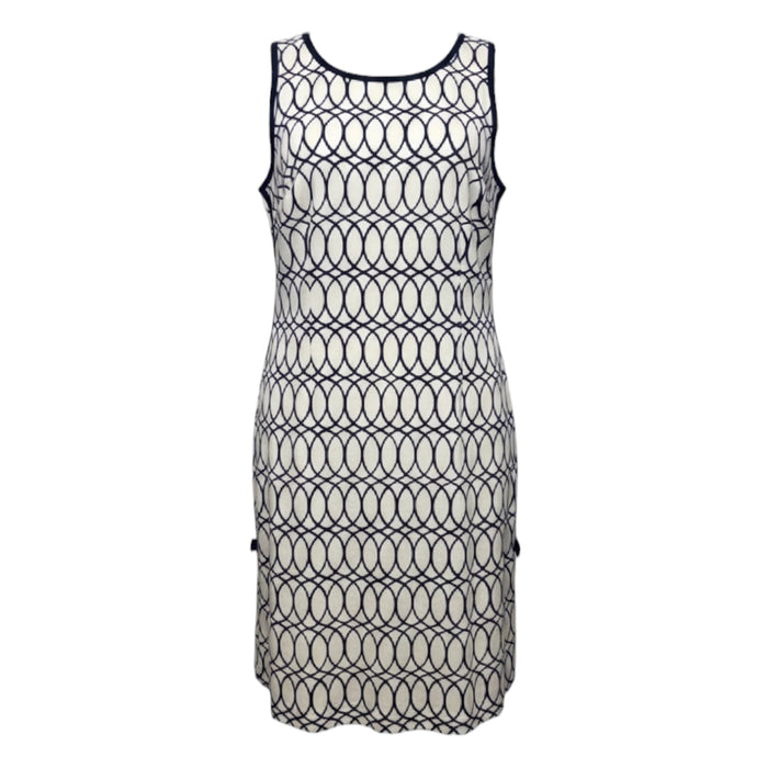 Francesca Dress Designer By Lilly Pulitzer In Tickle the Ivories Navy & White, Size: L