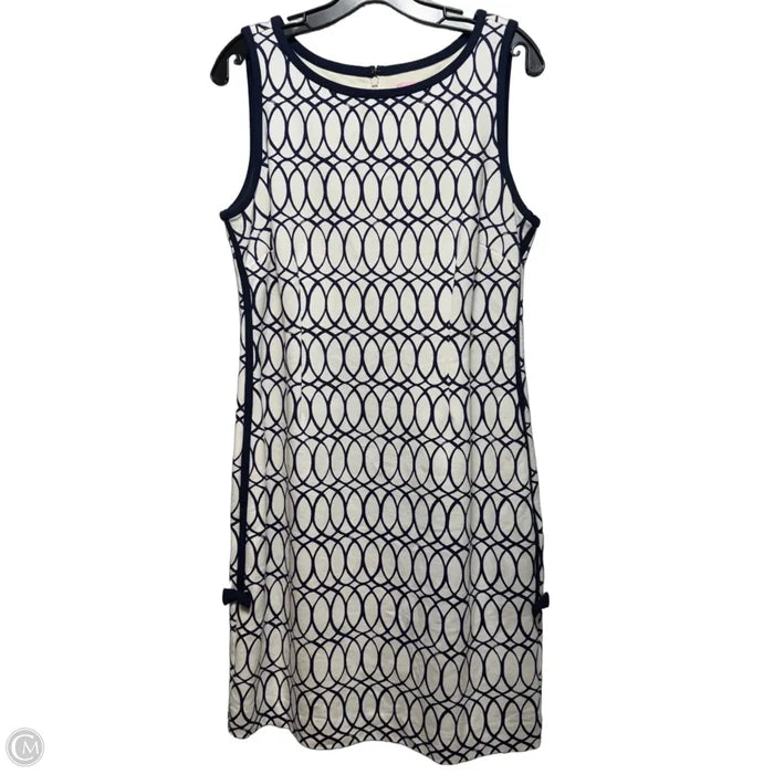 Francesca Dress Designer By Lilly Pulitzer In Tickle the Ivories Navy & White, Size: L