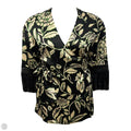 Fringe Sleeve Wrap Kimono By Zara In Floral Print, Size: M