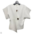 Gold Button Sweater Cardigan By My Chic In White, Size: M/L
