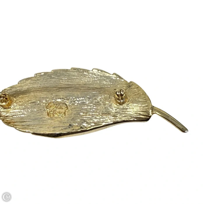 Gold Tone Leaf Pin By Allison Reed