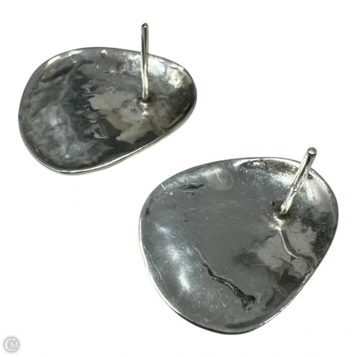 Hammered Disc Earrings Stud