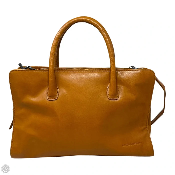 Handbag Leather By Spikes & Sparrow, Size: Medium