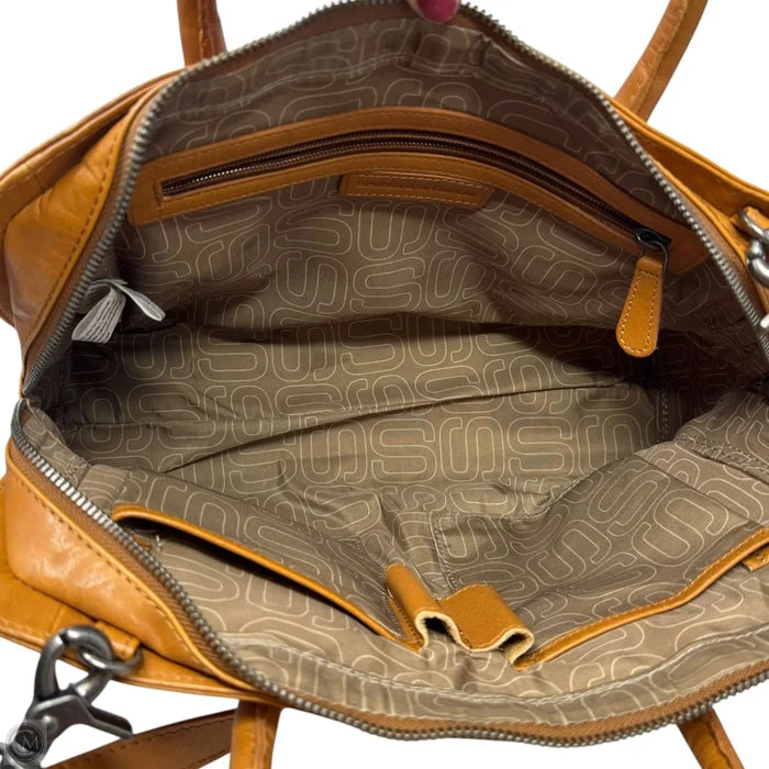 Handbag Leather By Spikes & Sparrow, Size: Medium