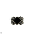 Handmade Turkish Sterling Silver Onyx Ring By Babylon Silver, Size: 12
