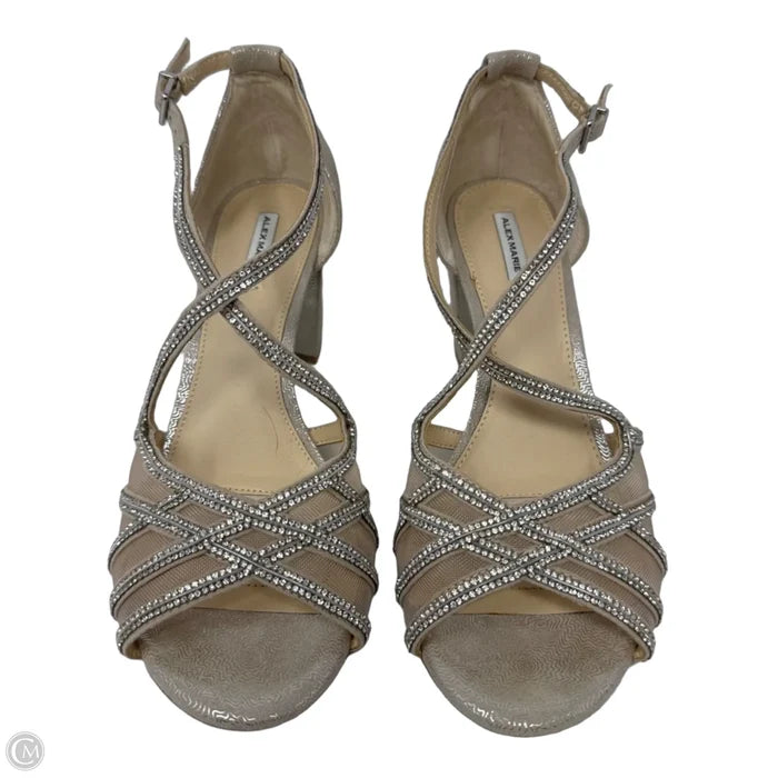 Hashleigh Dress Heels By Alex Marie In Beige & Silver, Size: 8.5