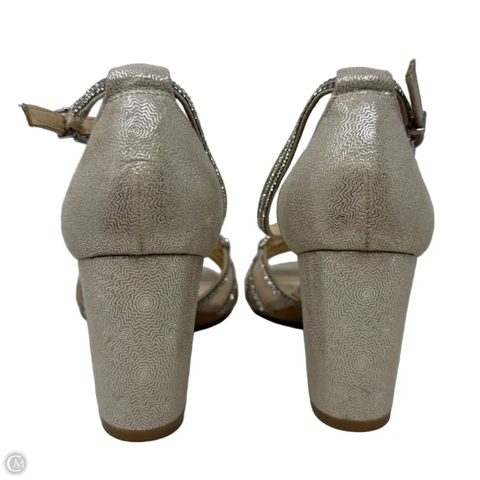 Hashleigh Dress Heels By Alex Marie In Beige & Silver, Size: 8.5