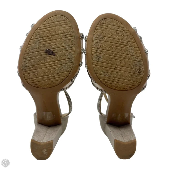 Hashleigh Dress Heels By Alex Marie In Beige & Silver, Size: 8.5