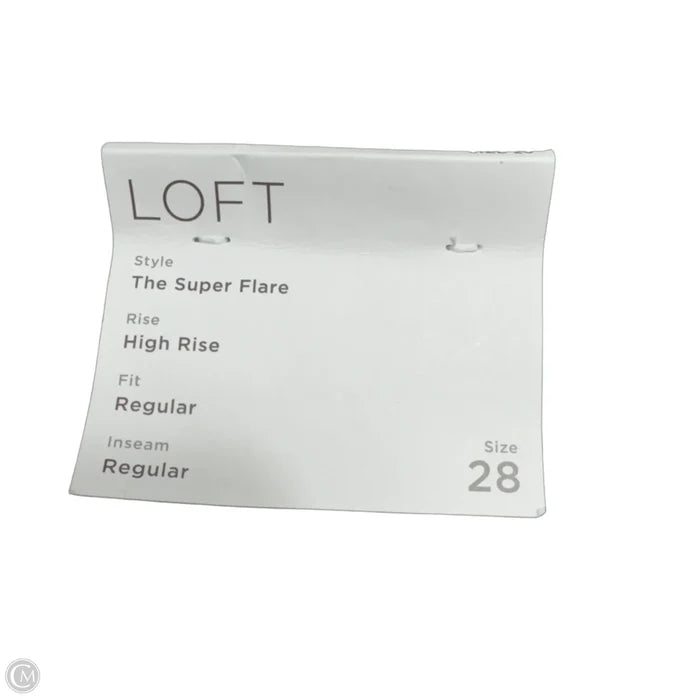 High Rise Jeans Super Flared By Loft In Blue Denim, Size: 6/28