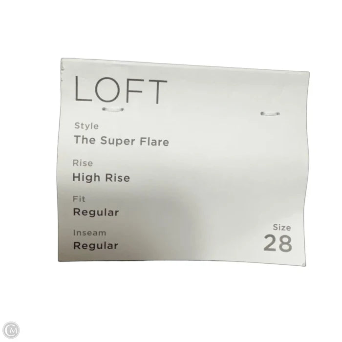 High Rise Jeans Super Flared By Loft In Blue Denim, Size: 6/28