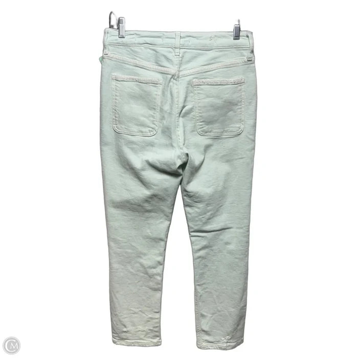 High Rise Slim Distressed Jeans By Pilcro In Green, Size: 10/30