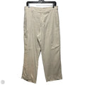 High Rise Straight Linen Pants By Banana Republic In Cream, Size: M