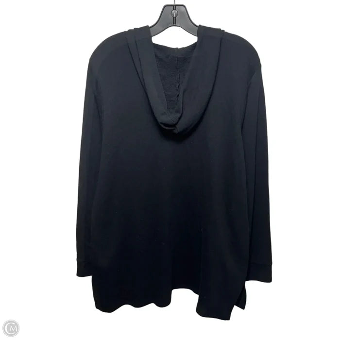 Hoodie Top Long Sleeve By Michael By Michael Kors In Black, Size: 1x