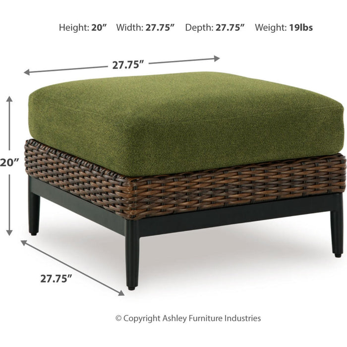 Horizon Hall Outdoor Ottoman with Cushion