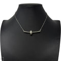 Horizontal Bar & Ball Pendant Necklace