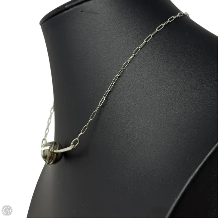 Horizontal Bar & Ball Pendant Necklace
