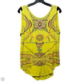 Hot To Trot Side Split Beaded Embroidered Tank By Free People In Yellow, Size: S