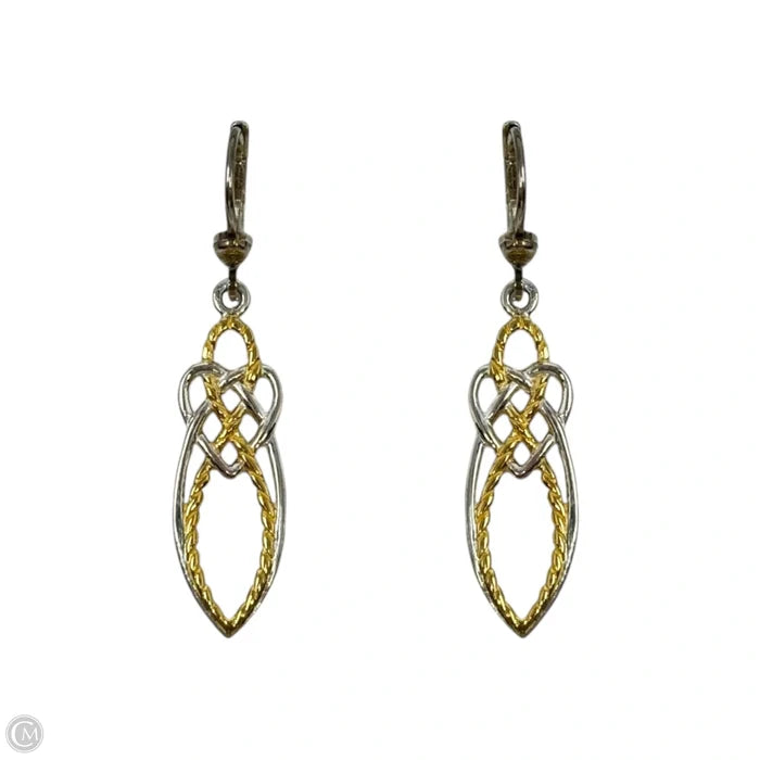 Irish Knot Two Tone Dangle Earrings