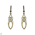 Irish Knot Two Tone Dangle Earrings